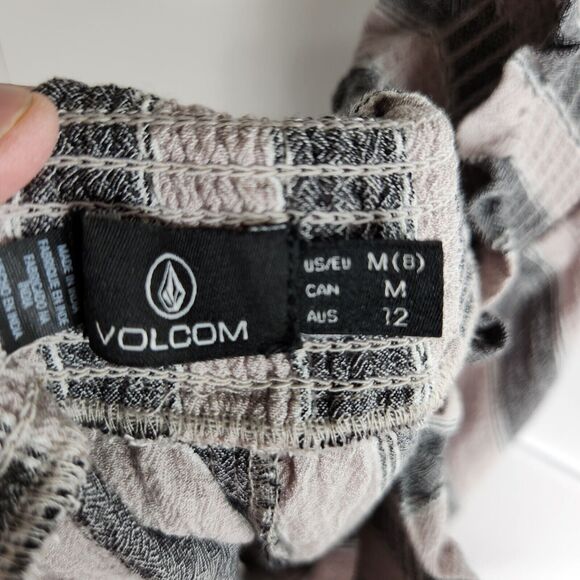 Volcom Womens Size Medium Coco Shorts Strappy Cami Set Striped Blue White - Picture 5 of 16